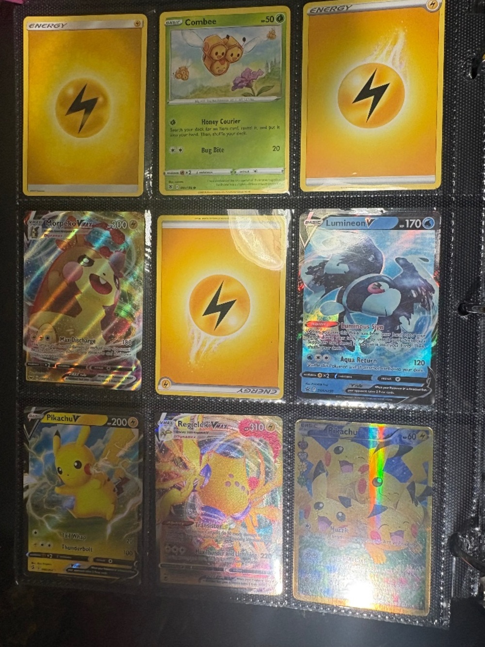Pokémon binder with cards